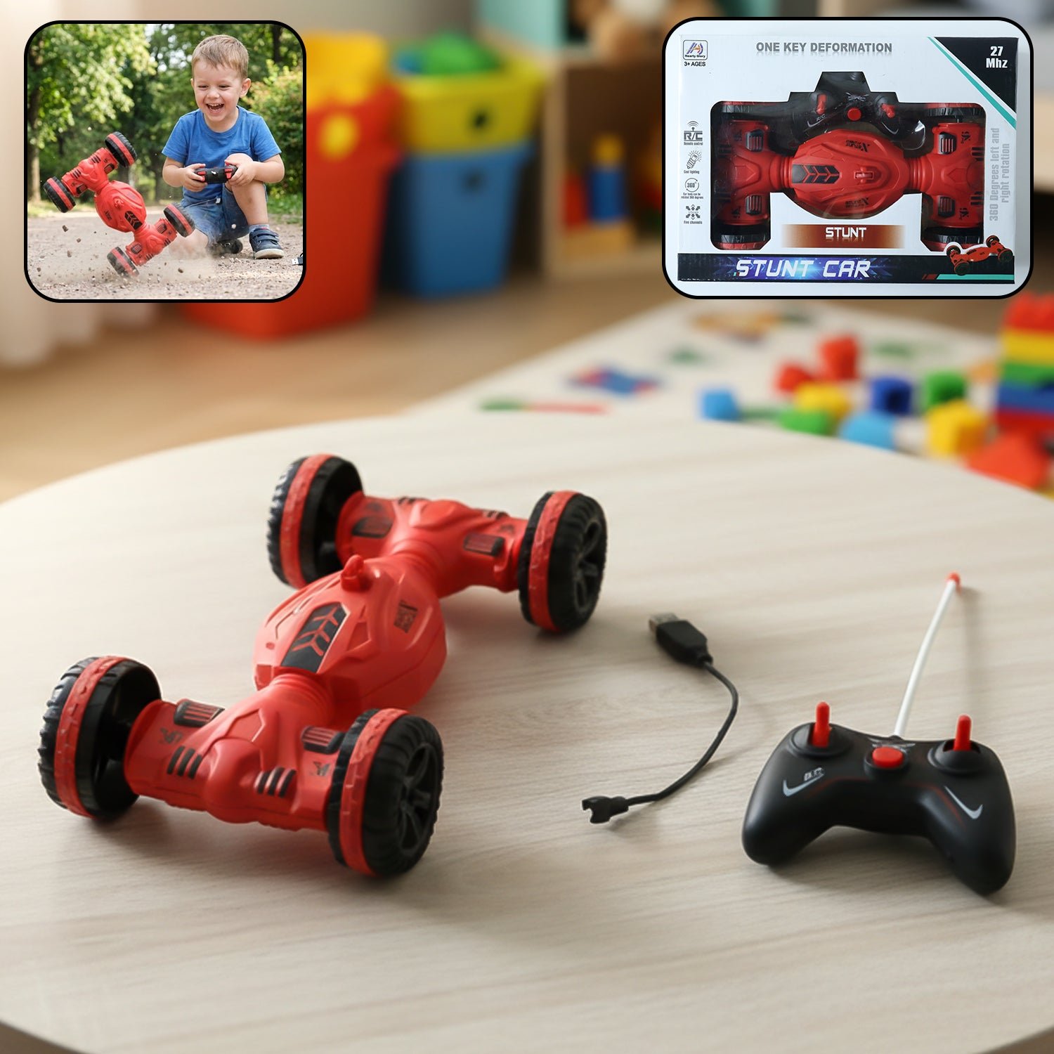 01_43e496aa-8ecb-44ce-82fb-96b20deefa87 Remote Control One-Key Deformation Stunt Car (1 Set) - Image 1