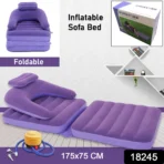 2-in-1 Air Mattress & Lounger Portable Inflatable Sofa with Hand Pump - Image 3