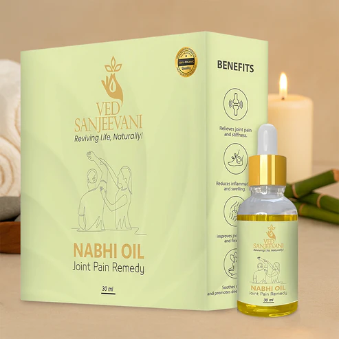 01_8977a17d-0e89-4b1a-8cf3-99375267373e Ved Sanjeevani Nabhi Oil for Joint Pain Relief (30ML / 1 Pc) - Image 1