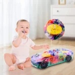Rotating Transparent Gear Concept Car with Musical and 3D Flashing Lights Toy - Image 3