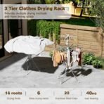 Multi-Layer Foldable Clothes Drying Rack Set - Image 4