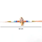 Lord Krishna Designer Rakhi with Colorful Beads (1 Pc) - Image 5
