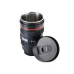 Camera Lens Shaped Coffee Mug Flask With Lid - Image 2