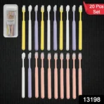 Plastic Toothbrush With Plastic Round Box (20 pcs Set) - Image 2