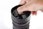 Camera Lens Shaped Coffee Mug Flask With Lid - Image 3