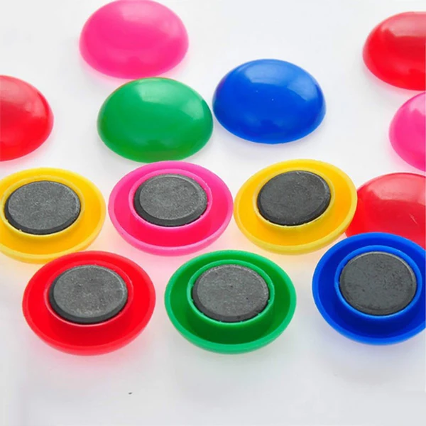 467605 Colorful Board Magnets Circular Plastic Buttons - Image 1
