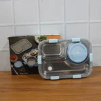Premium Stainless Steel Compartment Lunch Box 1 Set - Image 5
