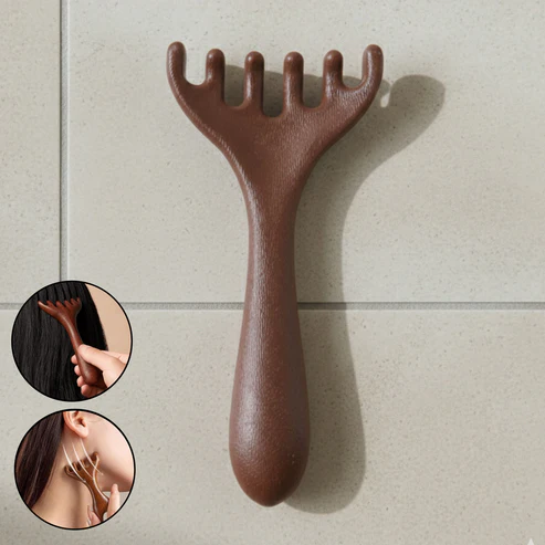 ScalpMassagerComb-WOSKU-01 Manual Wooden Style Head & Neck Scalp Massager (1 Pc) - Image 1