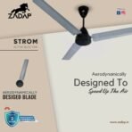 Zadap STROM 900mm High Speed BLDC Ceiling Fan with Remote(Gray) - Image 5