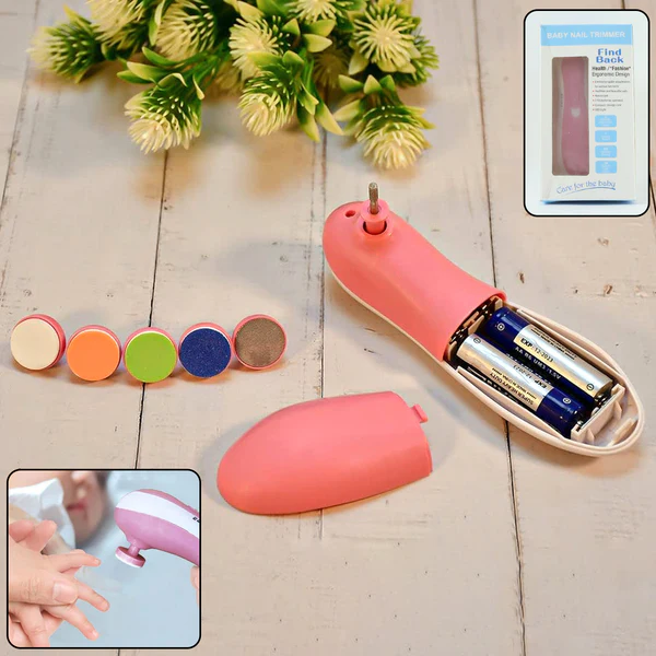 babyNailTrimmer-WOSKU-01 Electric Baby Nail Trimmer with Grinding Heads for Newborn Infant and Toddler - Image 1