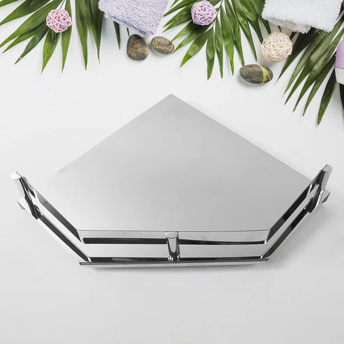 cornershelf1 Stainless Steel Bathroom Corner Shelf - Image 1