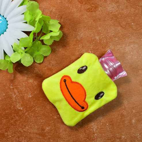hotwaterbag1 Yellow Duck Hot Water Bag for Pain Relief & Warmth with Cover - Image 1