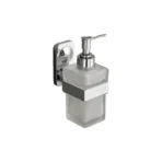Premium Stainless Steel Wall Mounted Soap Dispenser with Frosted Glass Bottle - Image 5