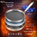 Vikas Honeycomb Dosa Tawa Triply Cookware with Aluminum Core for Even Heating - Image 2